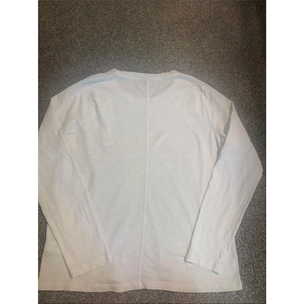 J. Crew White Long-Sleeve Crewneck Tee